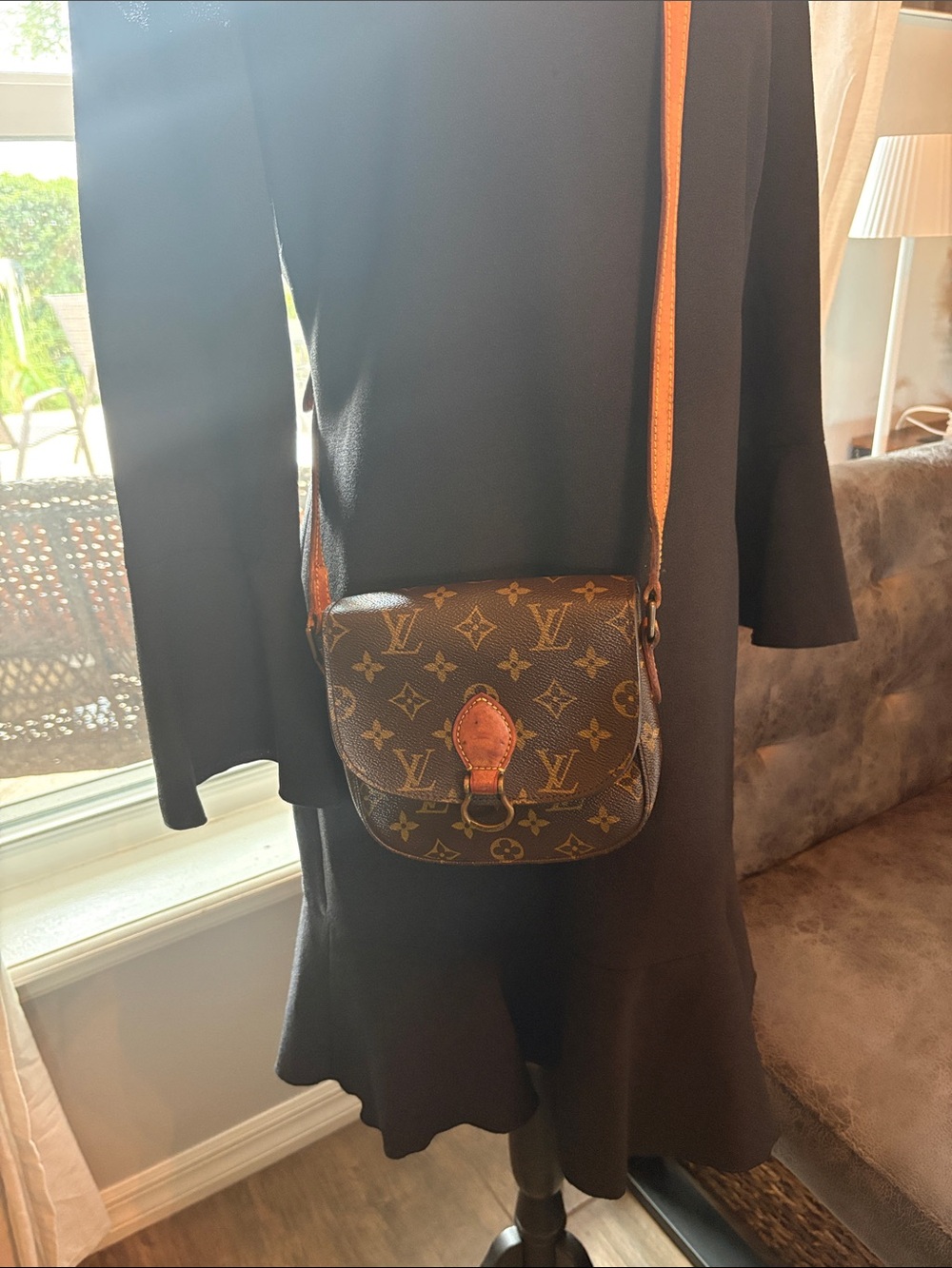 Louis Vuitton Monogram Canvas Saint Cloud PM Crossbody with Vachetta Trim